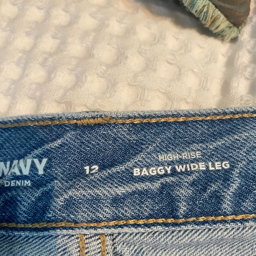 Old Navy Blue High-Rise Baggy Jeans